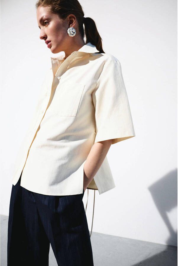 Mango blouse crème