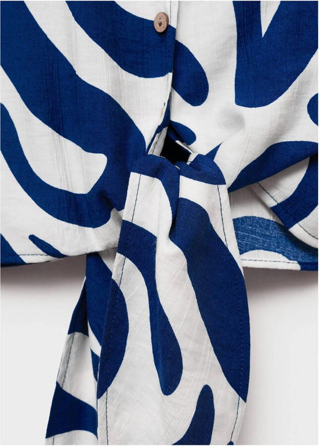 Mango blouse donkerblauw - Foto 2