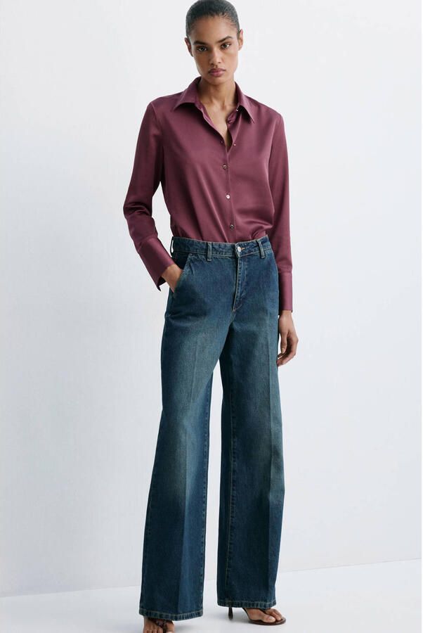 Mango blouse donkerpaars