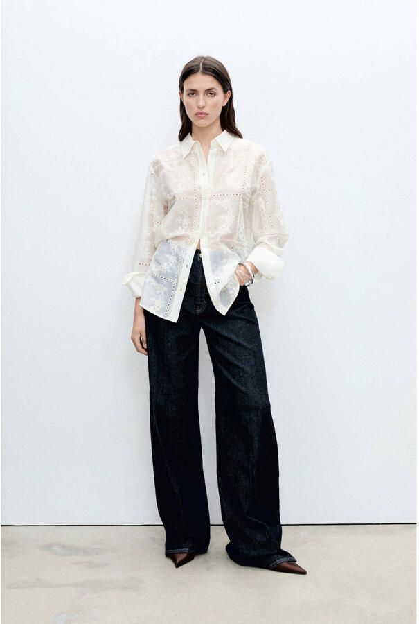 Mango blouse ecru broderie - Foto 2