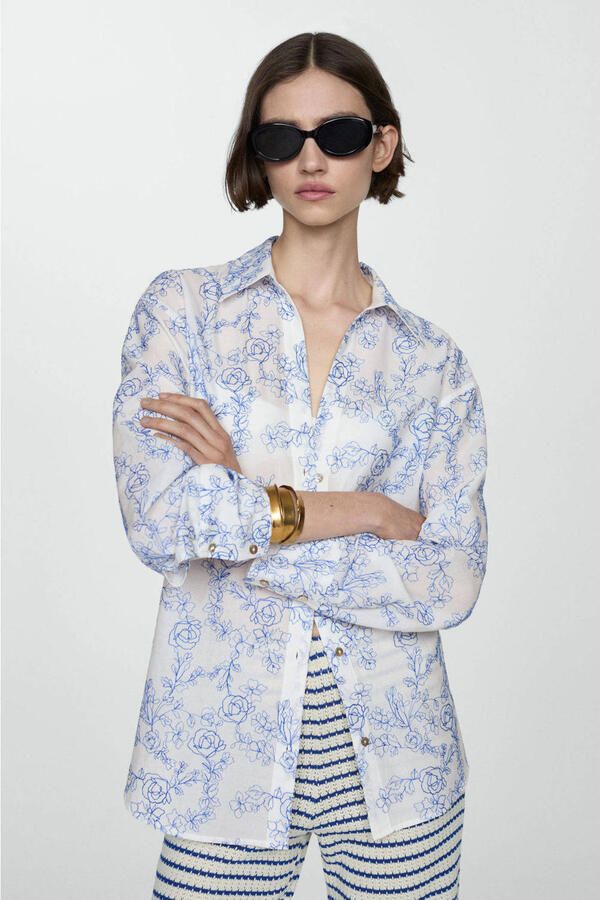 Mango blouse ecru