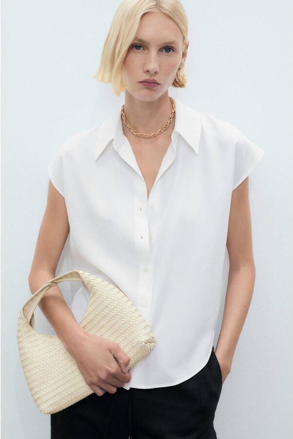 Mango blouse ecru