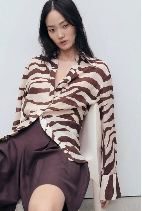 Mango blouse ecru