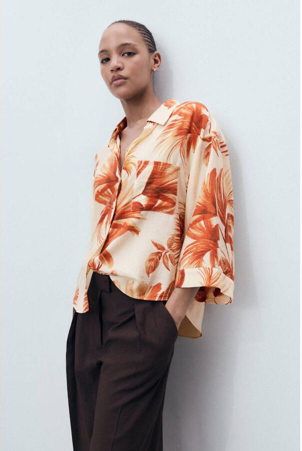 Mango blouse ecru