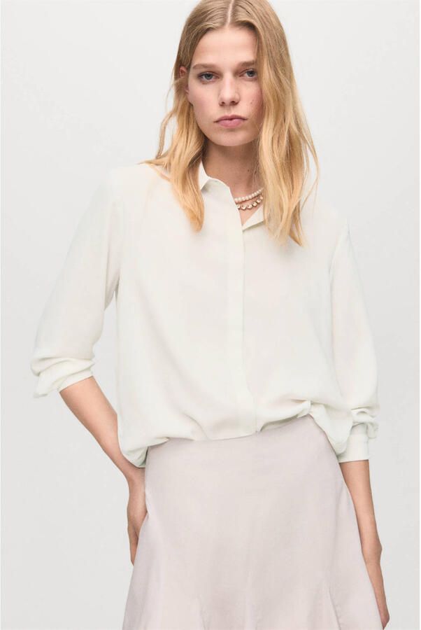 Mango blouse ecru
