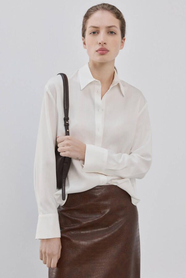Mango blouse ecru