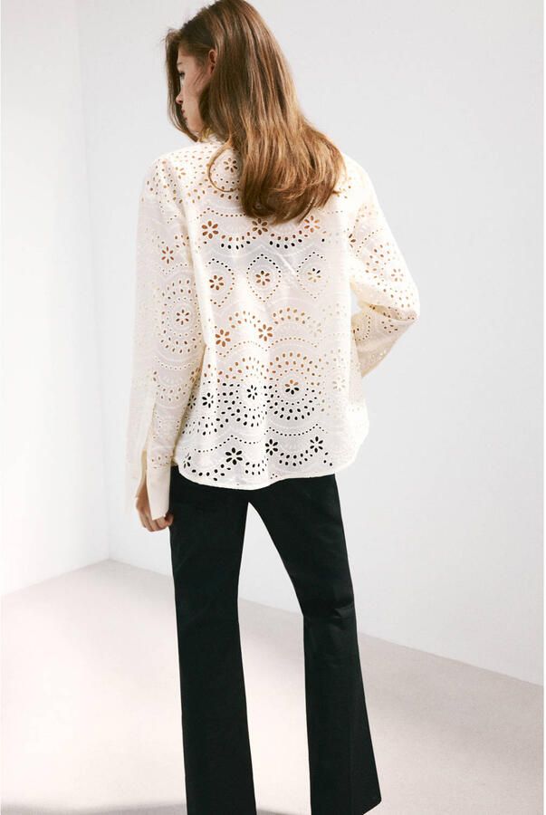 Mango blouse ecru