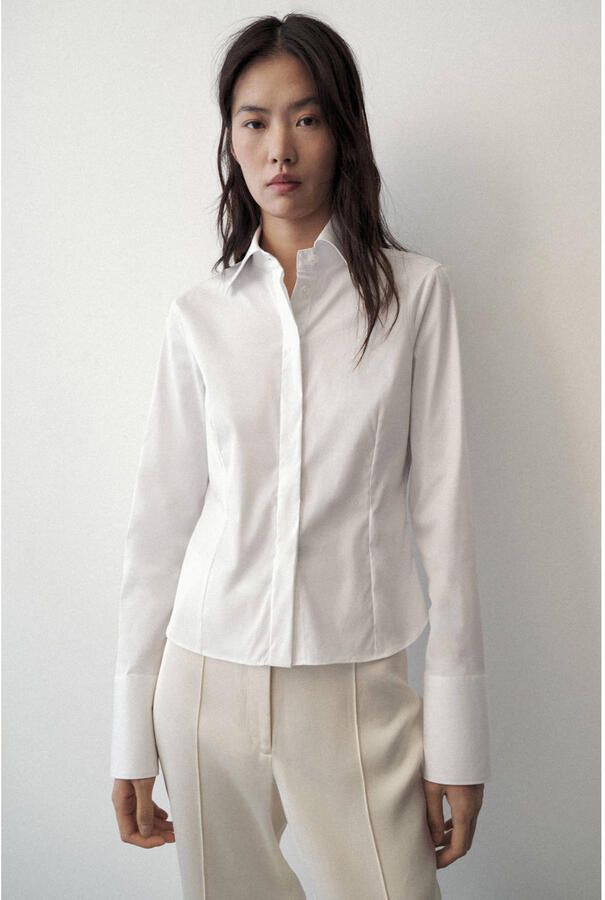 Mango blouse ecru