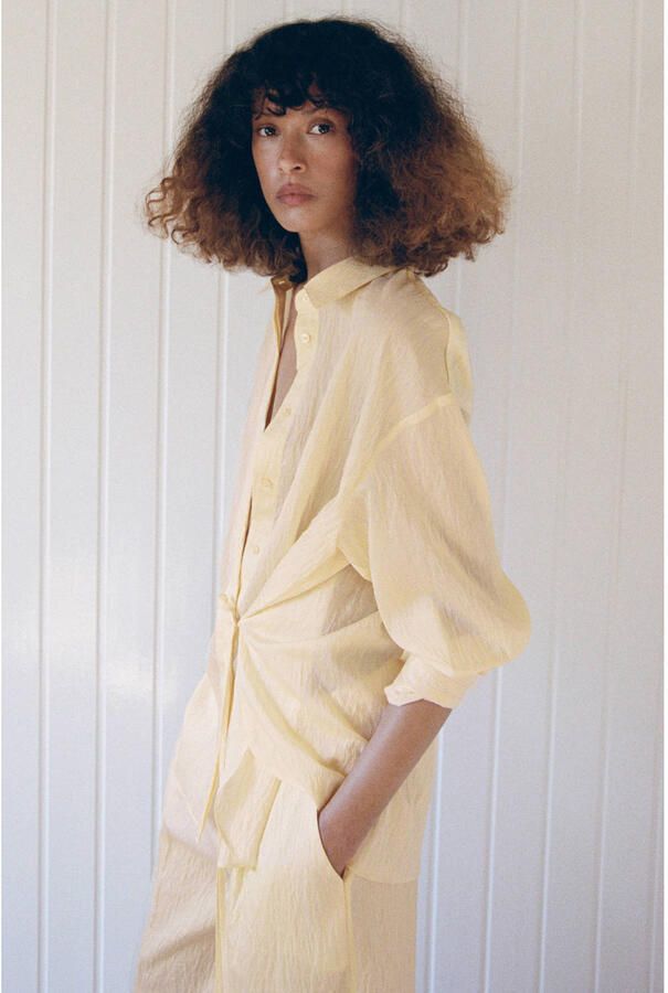 Mango blouse geel - Foto 2