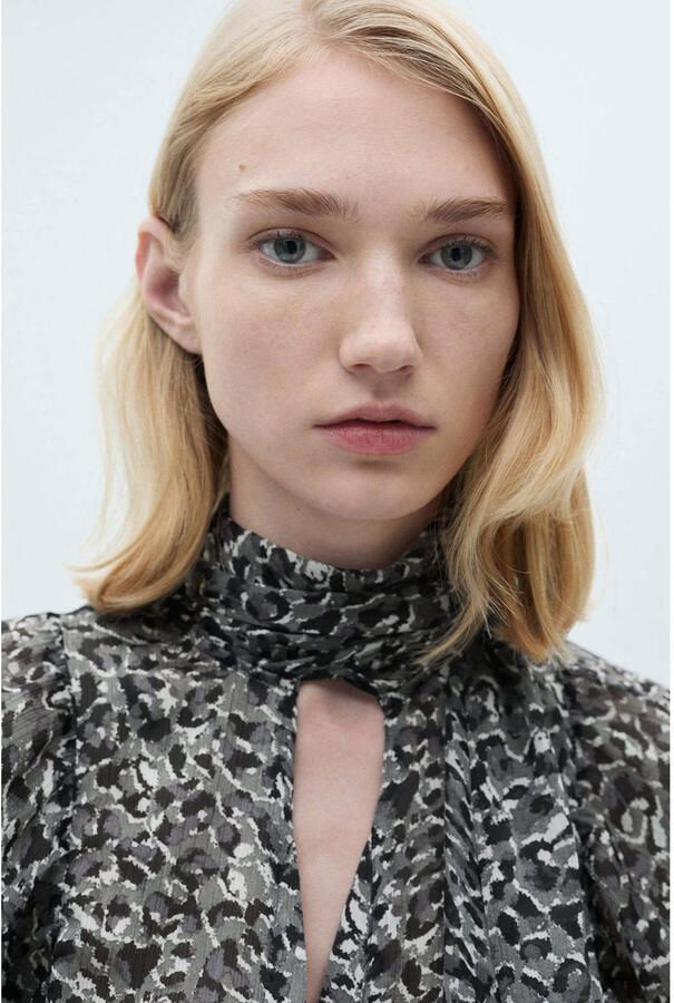 Mango blouse grijs