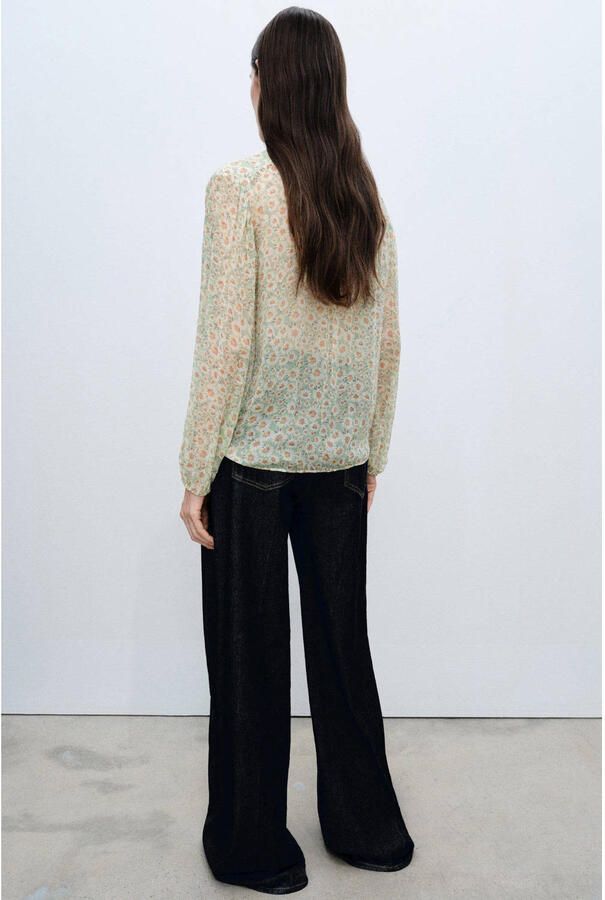 Mango blouse groen - Foto 3