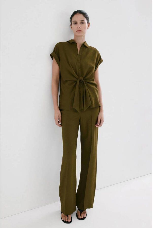 Mango blouse groen - Foto 3