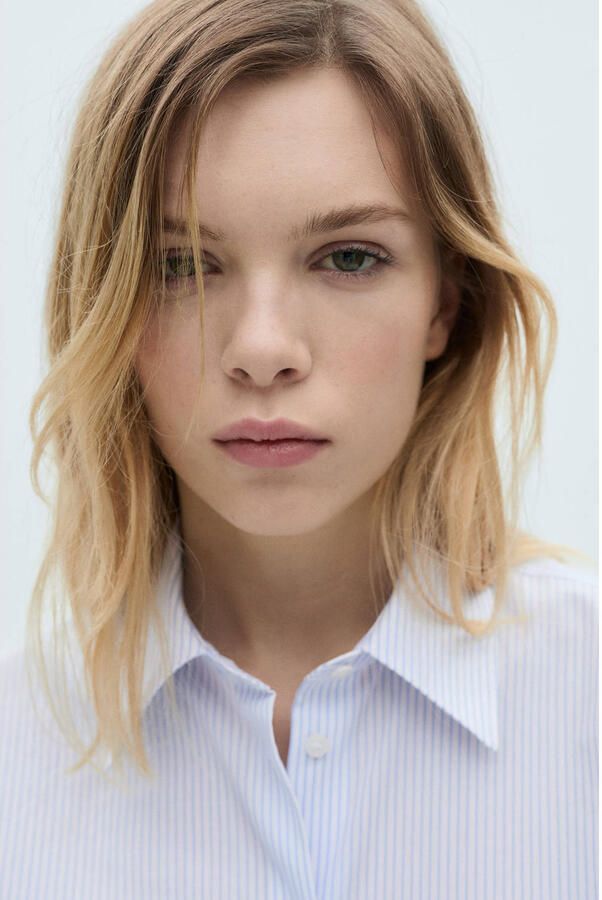 Mango blouse lichtblauw - Foto 2