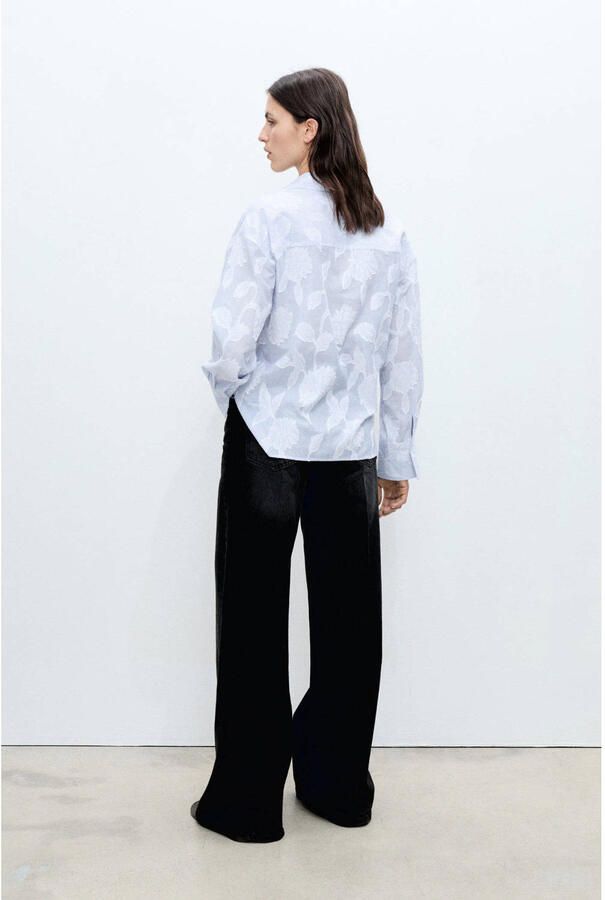 Mango blouse lichtblauw - Foto 2