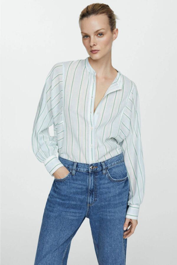 Mango blouse lichtblauw