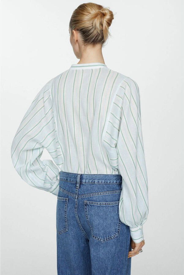 Mango blouse lichtblauw - Foto 2