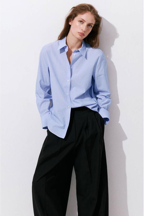 Mango blouse lichtblauw