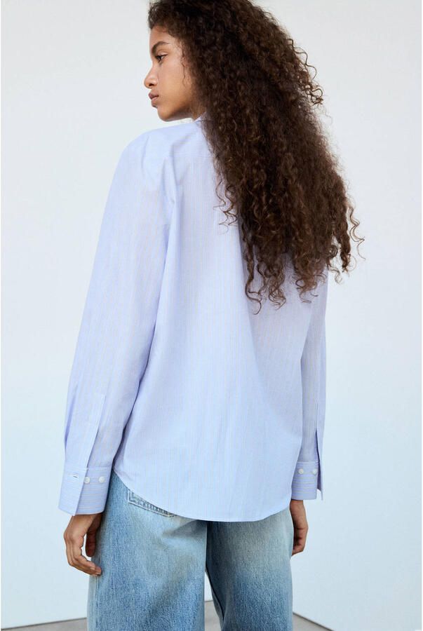 Mango blouse lichtblauw - Foto 2