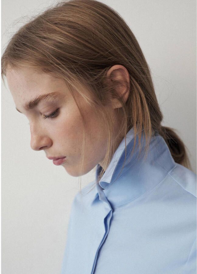 Mango blouse lichtblauw - Foto 2