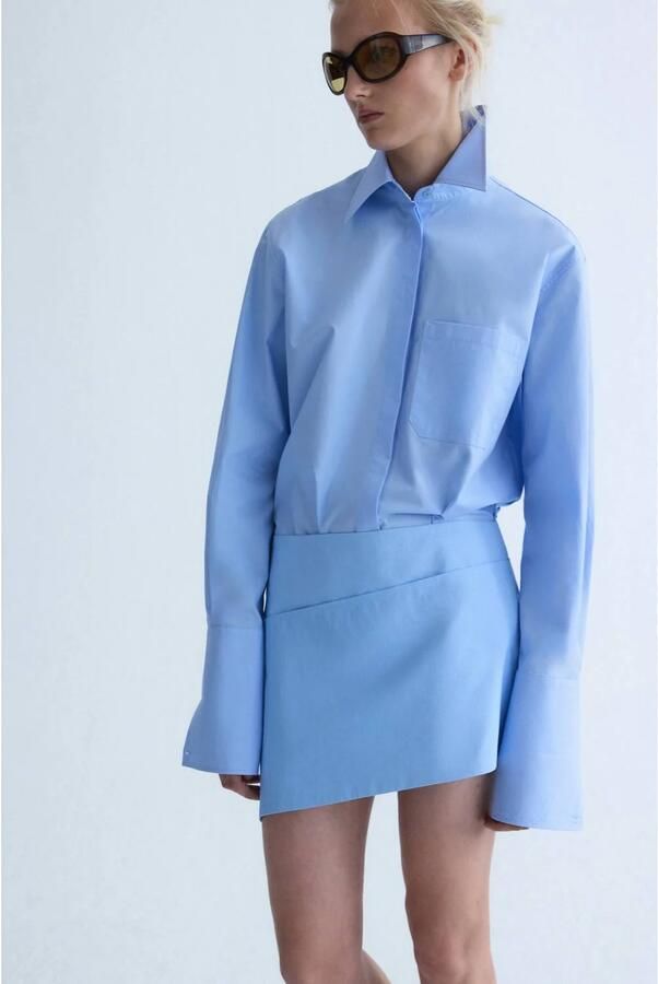 Mango blouse lichtblauw