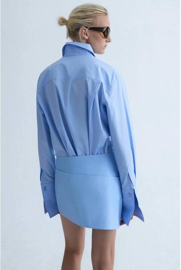 Mango blouse lichtblauw - Foto 2