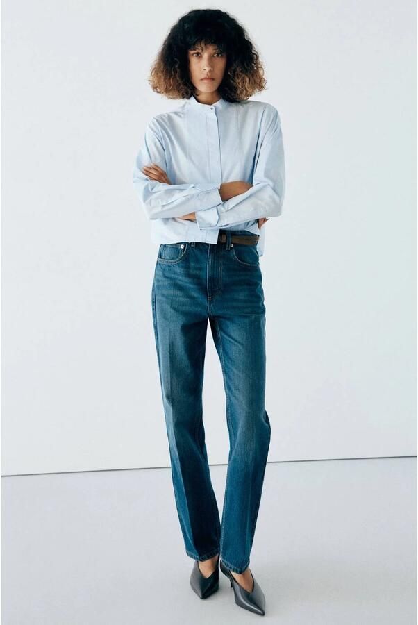 Mango blouse lichtblauw - Foto 2
