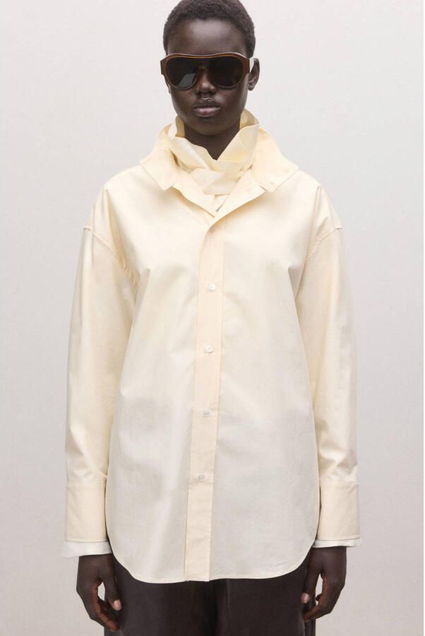 Mango blouse lichtgeel