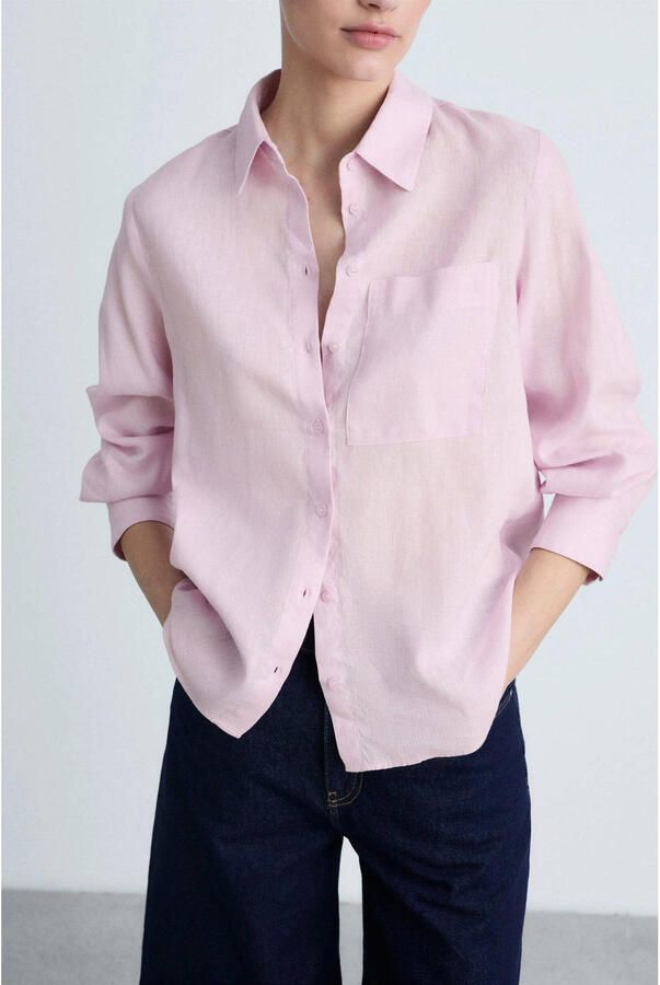 Mango blouse lichtroze - Foto 1