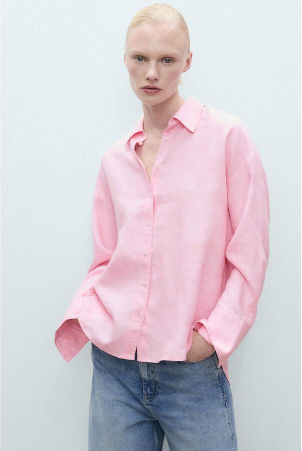 Mango blouse lichtroze - Foto 3