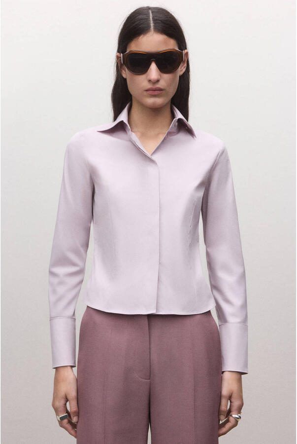 Mango blouse lichtroze
