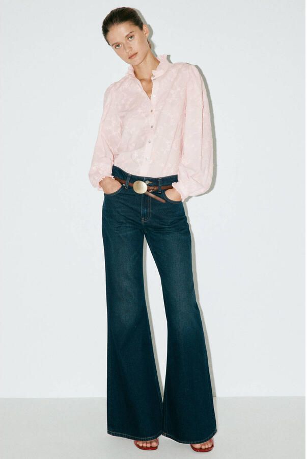 Mango blouse lichtroze