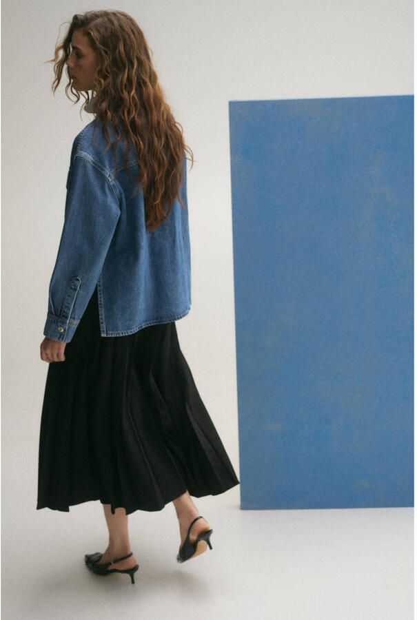 Mango blouse medium blue denim - Foto 3