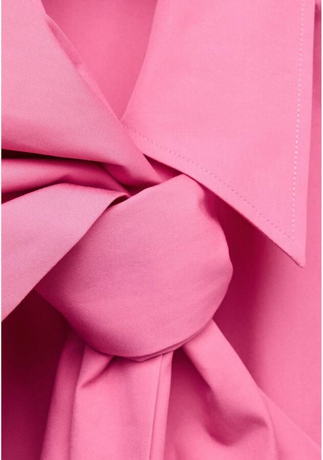 Mango Blouse met afneembare strik roze - Foto 3