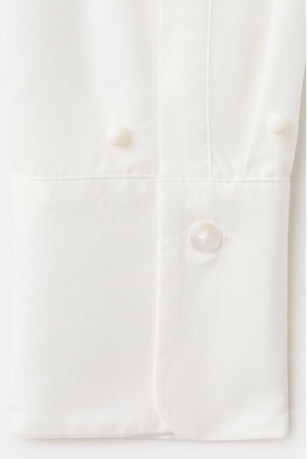 Mango blouse met parels wit - Foto 2