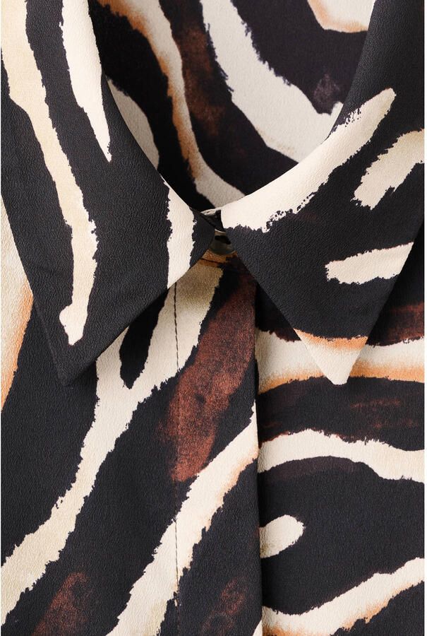 Mango blouse met zebraprint zwart - Foto 2