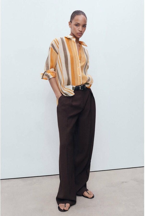 Mango blouse oranje - Foto 3