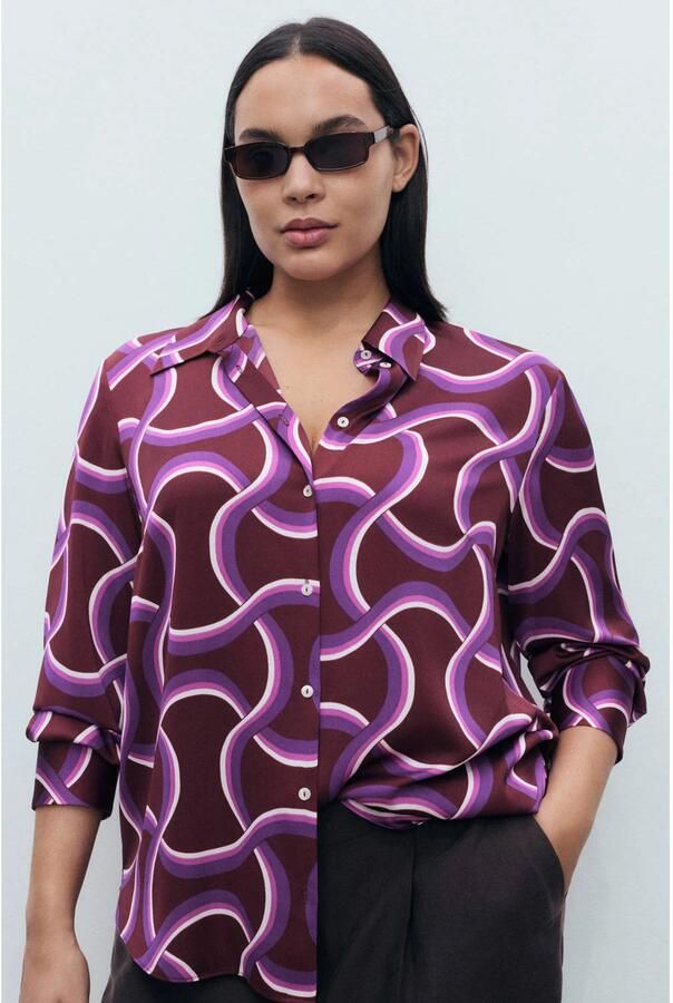 Mango blouse paars - Foto 1