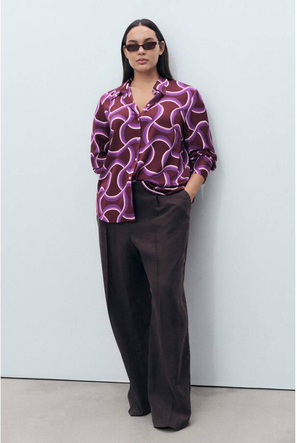 Mango blouse paars - Foto 2