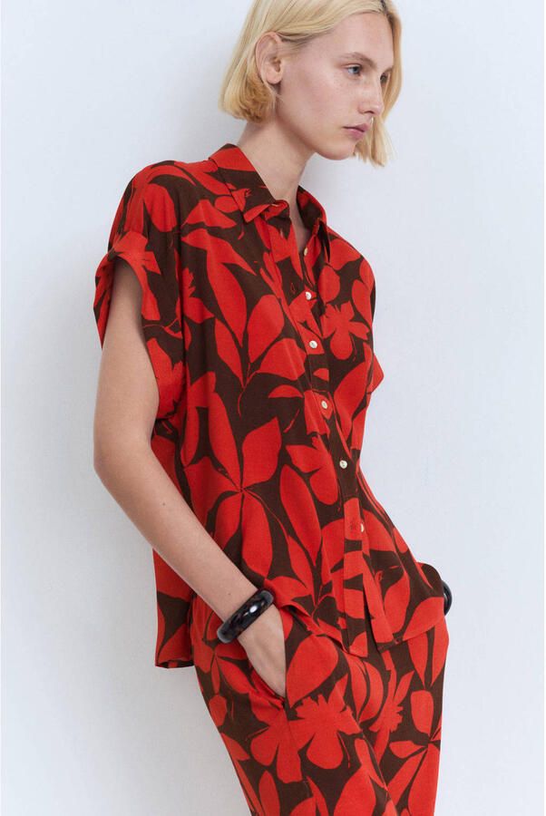 Mango blouse rood - Foto 1