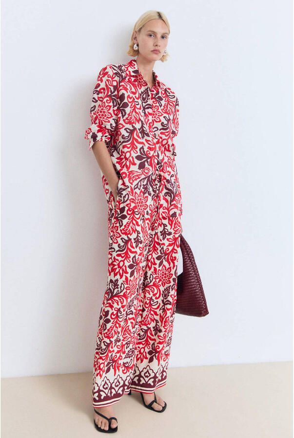 Mango blouse rood - Foto 3