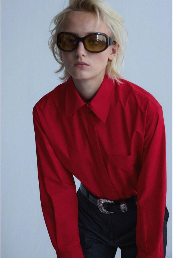 Mango blouse rood
