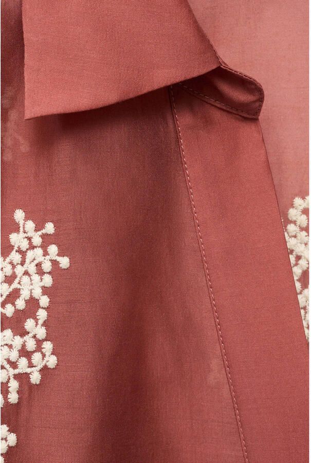 Mango blouse roodbruin - Foto 3