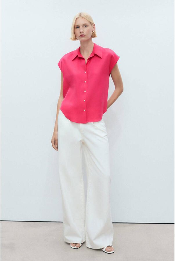 Mango blouse roze - Foto 3