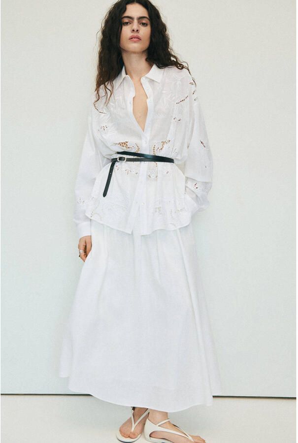 Mango blouse wit broderie