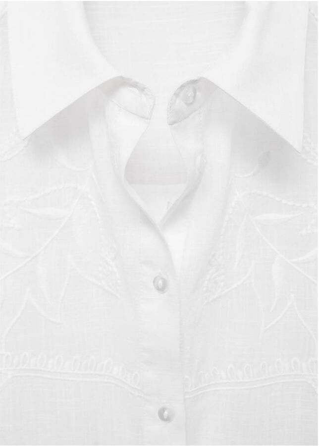Mango blouse wit broderie - Foto 2