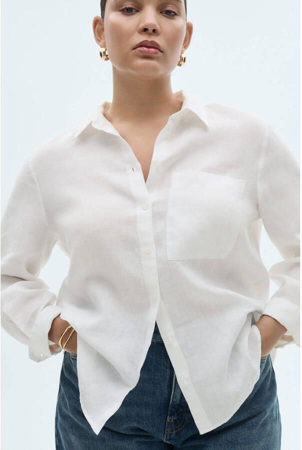 Mango blouse wit - Foto 2