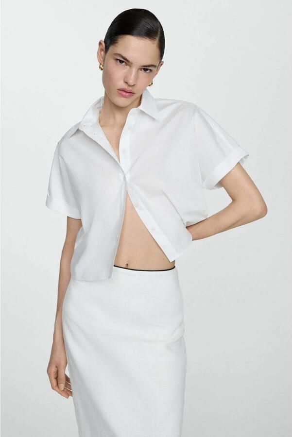 Mango blouse wit - Foto 1