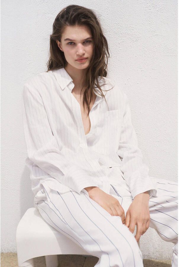 Mango blouse wit - Foto 3