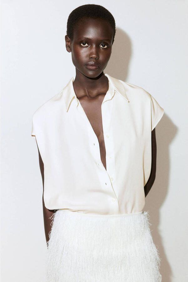 Mango blouse wit
