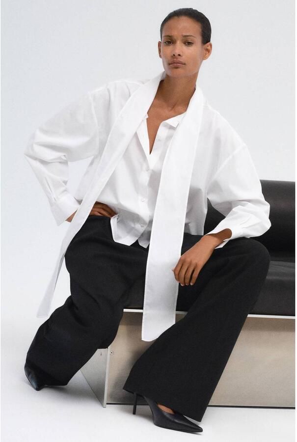 Mango blouse wit - Foto 3